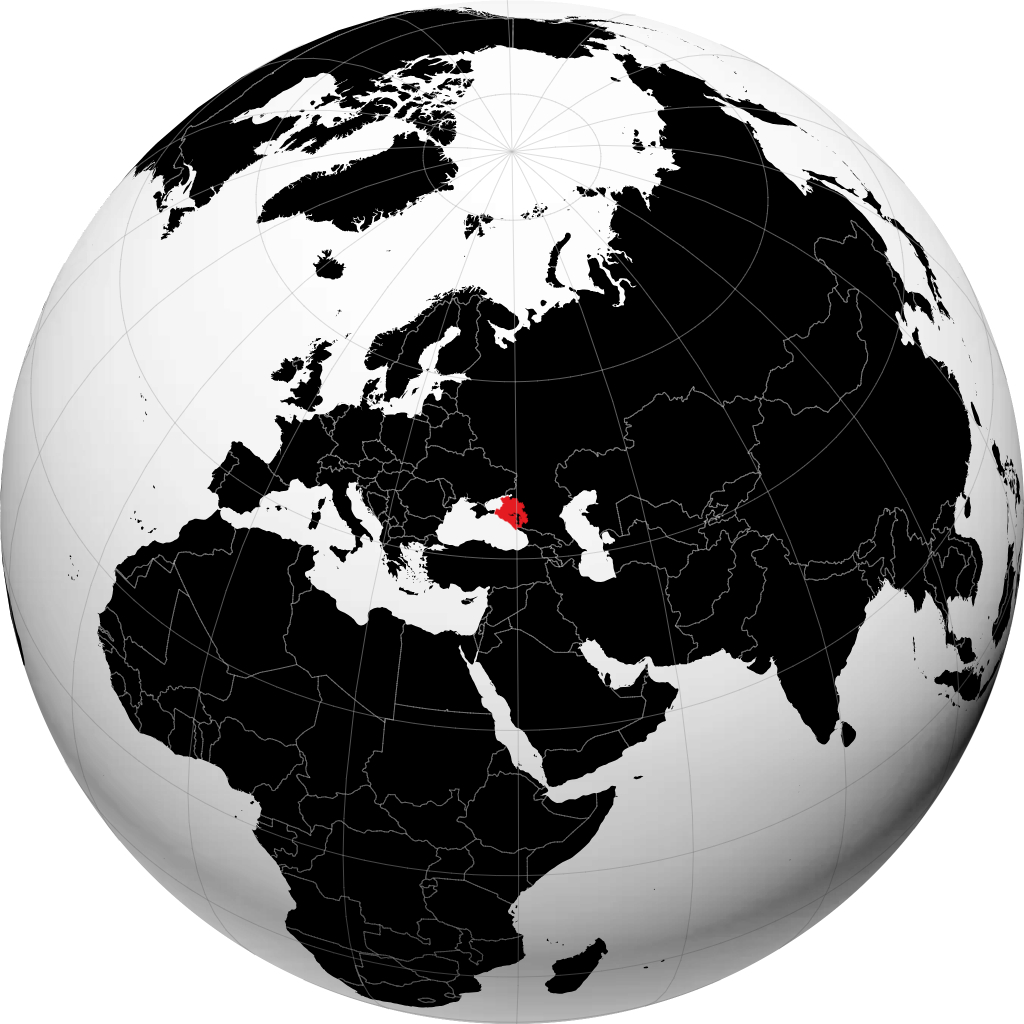Krai de Krasnodar en el globo