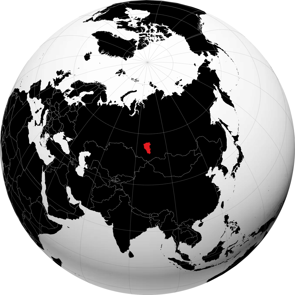 Óblast de Kémerovo en el globo