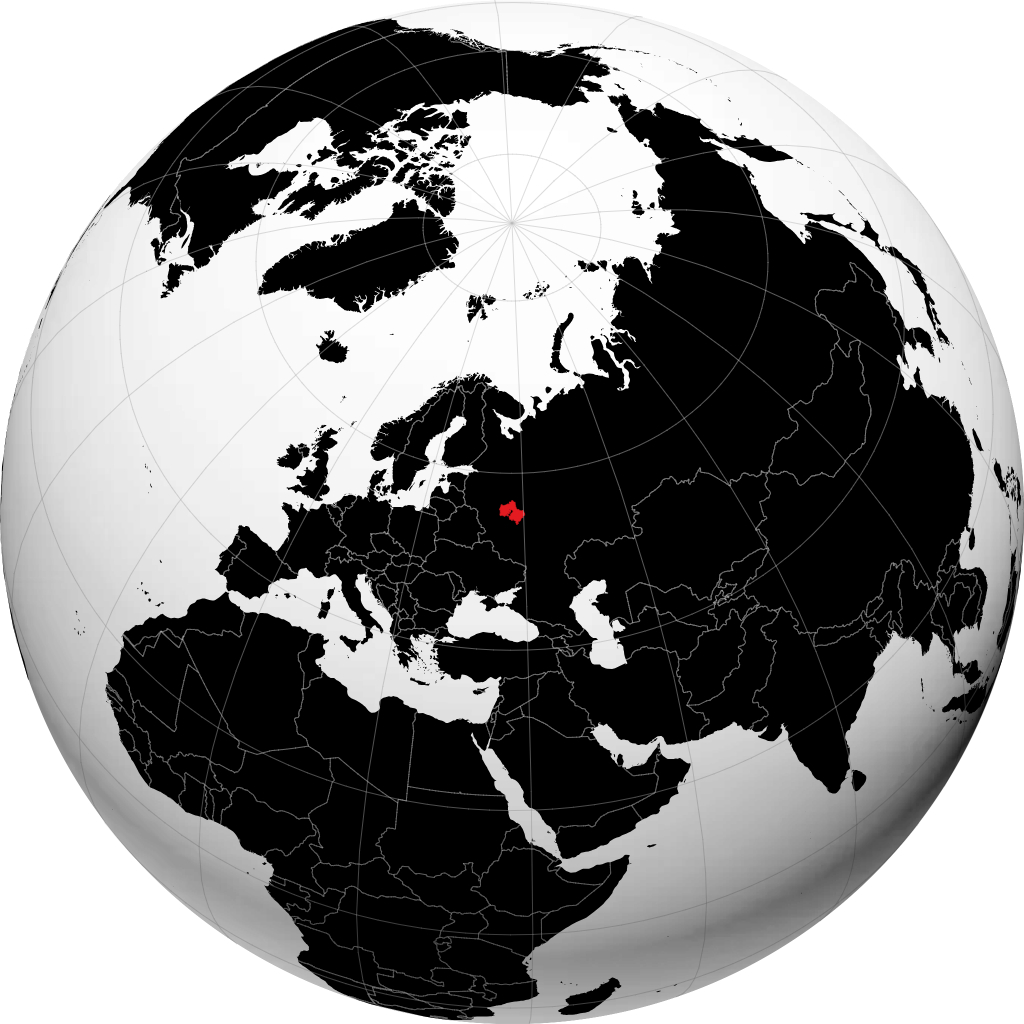 Provincia de Moscú en el globo