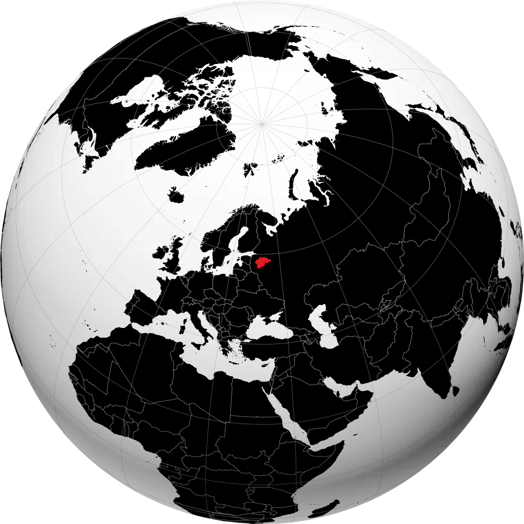 Provincia de Nóvgorod en el globo