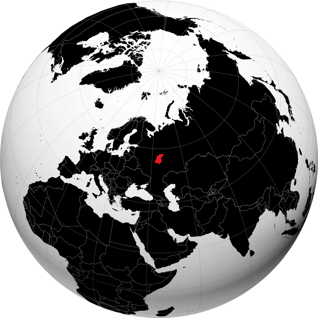Provincia de Nizhni Nóvgorod en el globo