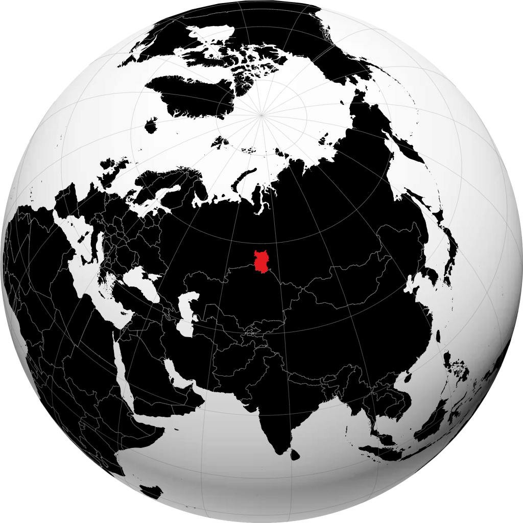 Óblast de Omsk en el globo