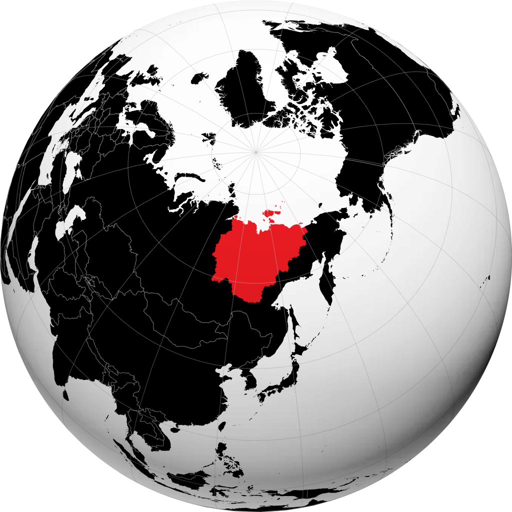 Sajá (Yakutia) en el globo