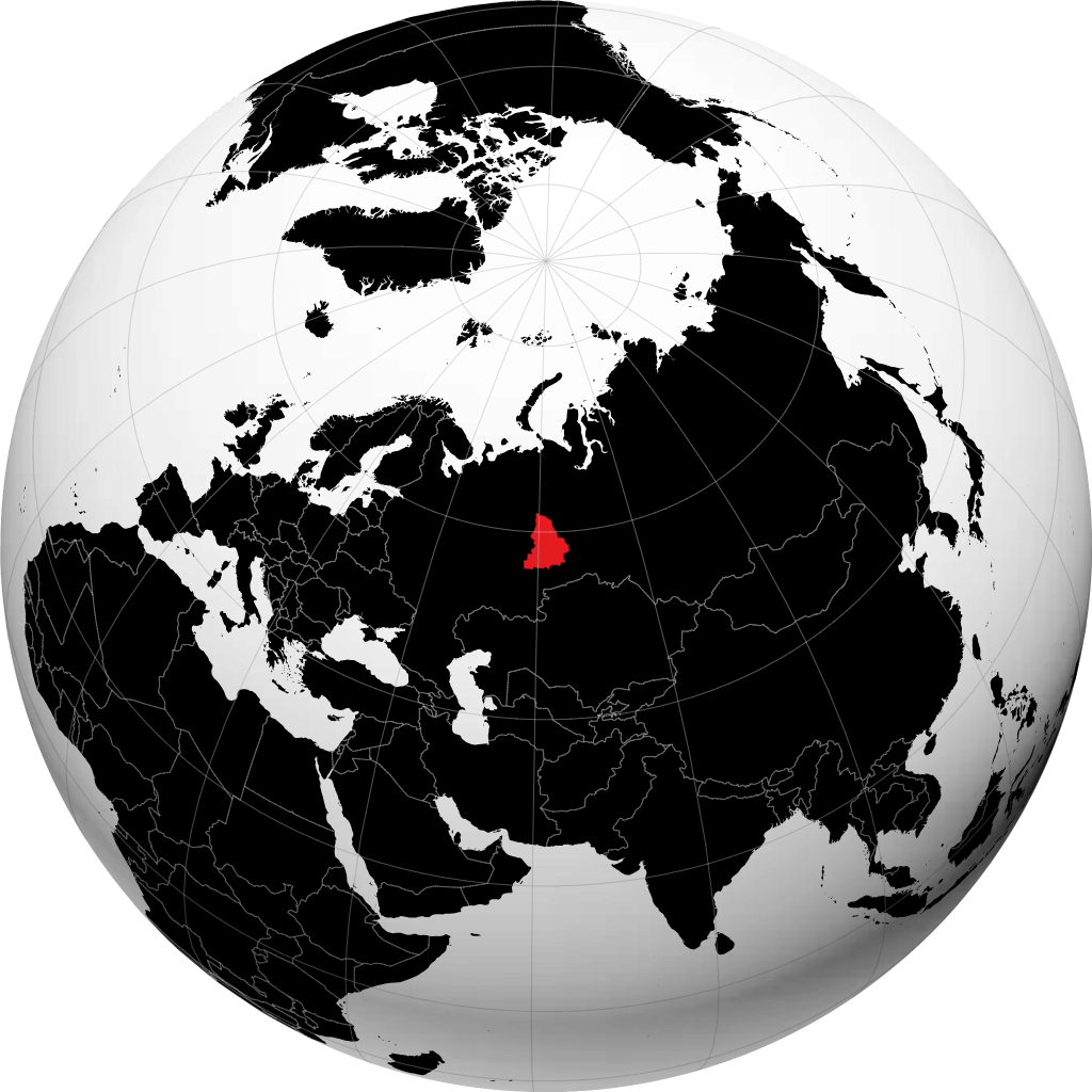 Óblast de Sverdlovsk en el globo