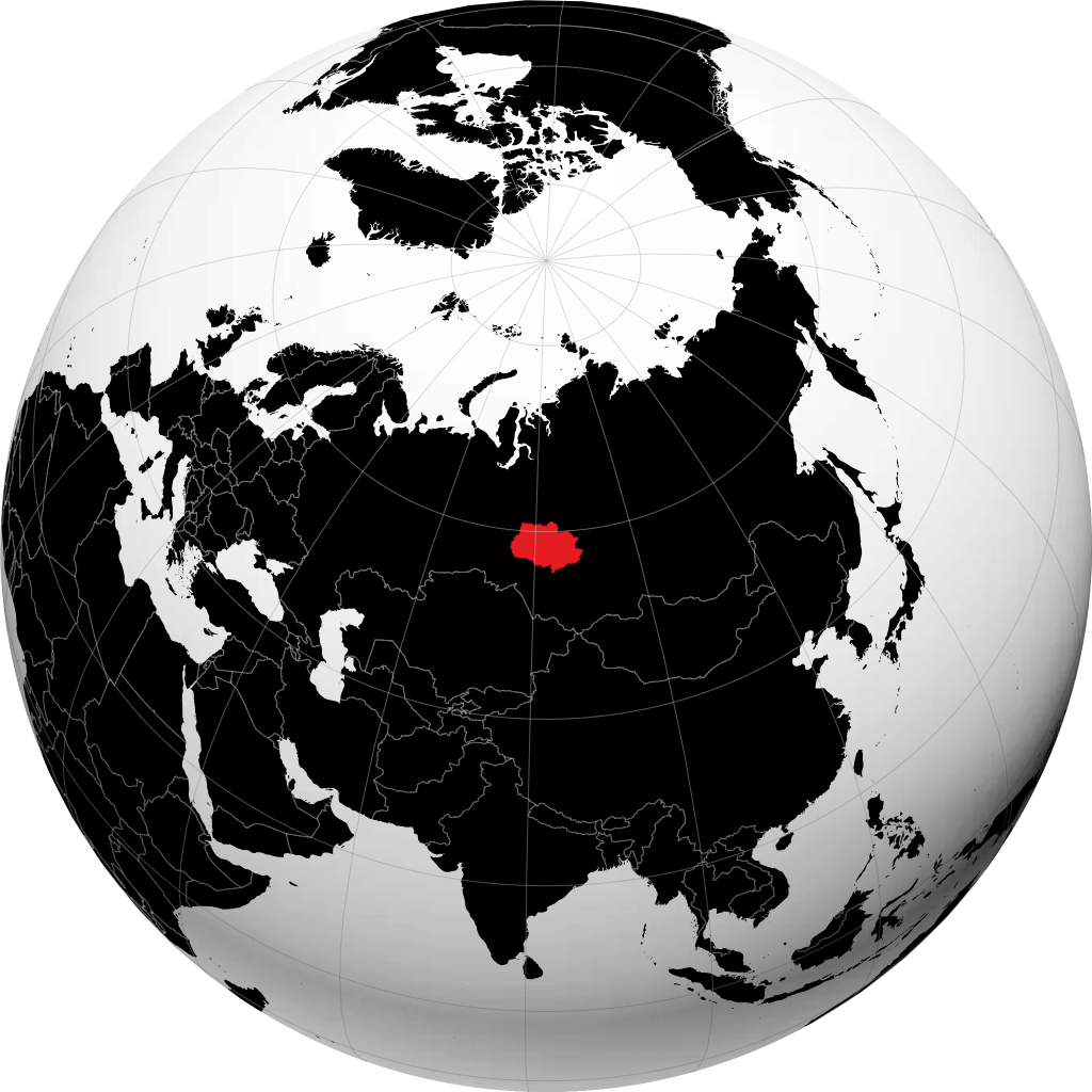 Óblast de Tomsk en el globo