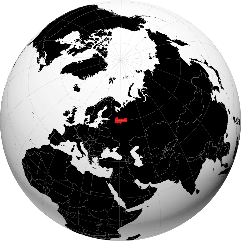 Provincia de Vólogda en el globo
