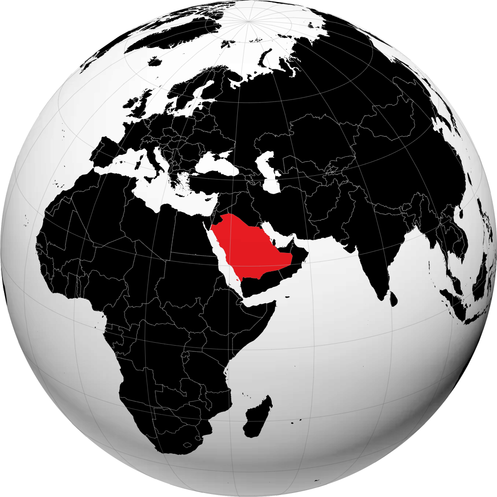 Arabia Saudita en el globo