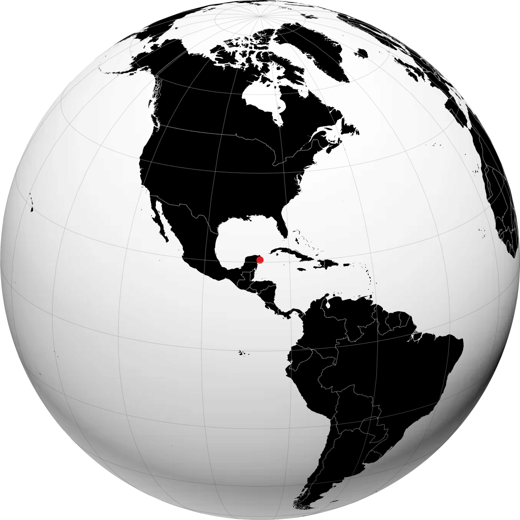 San Miguel de Cozumel en el globo