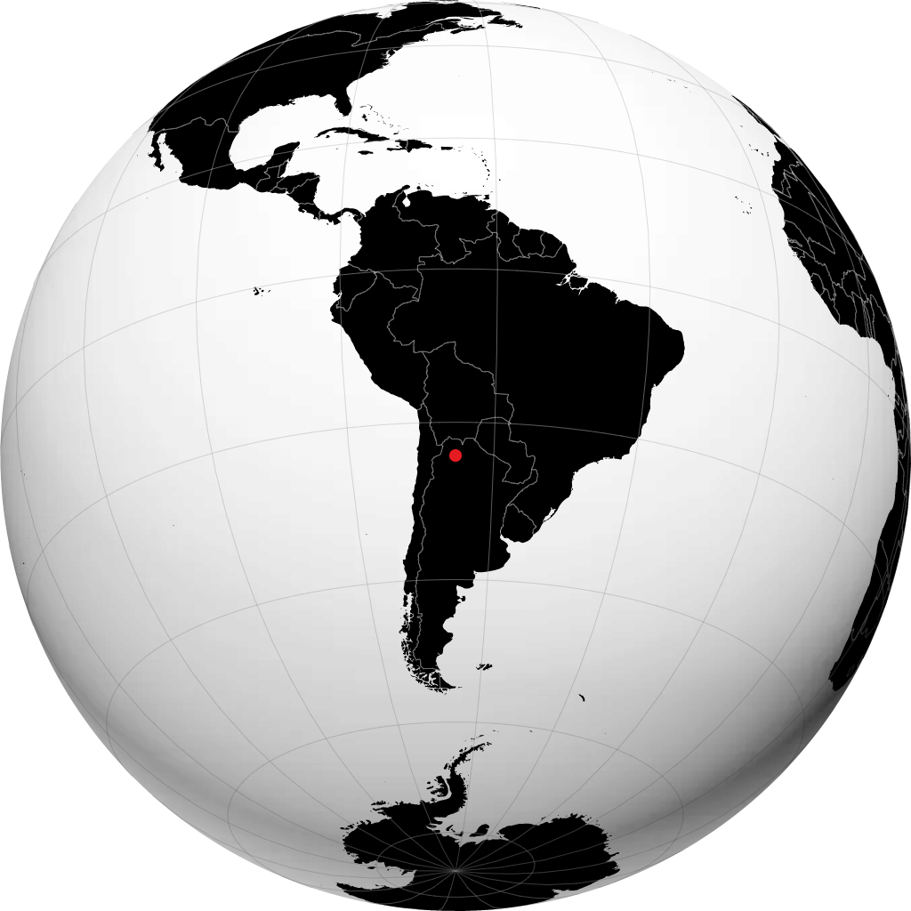 San Salvador de Jujuy en el globo