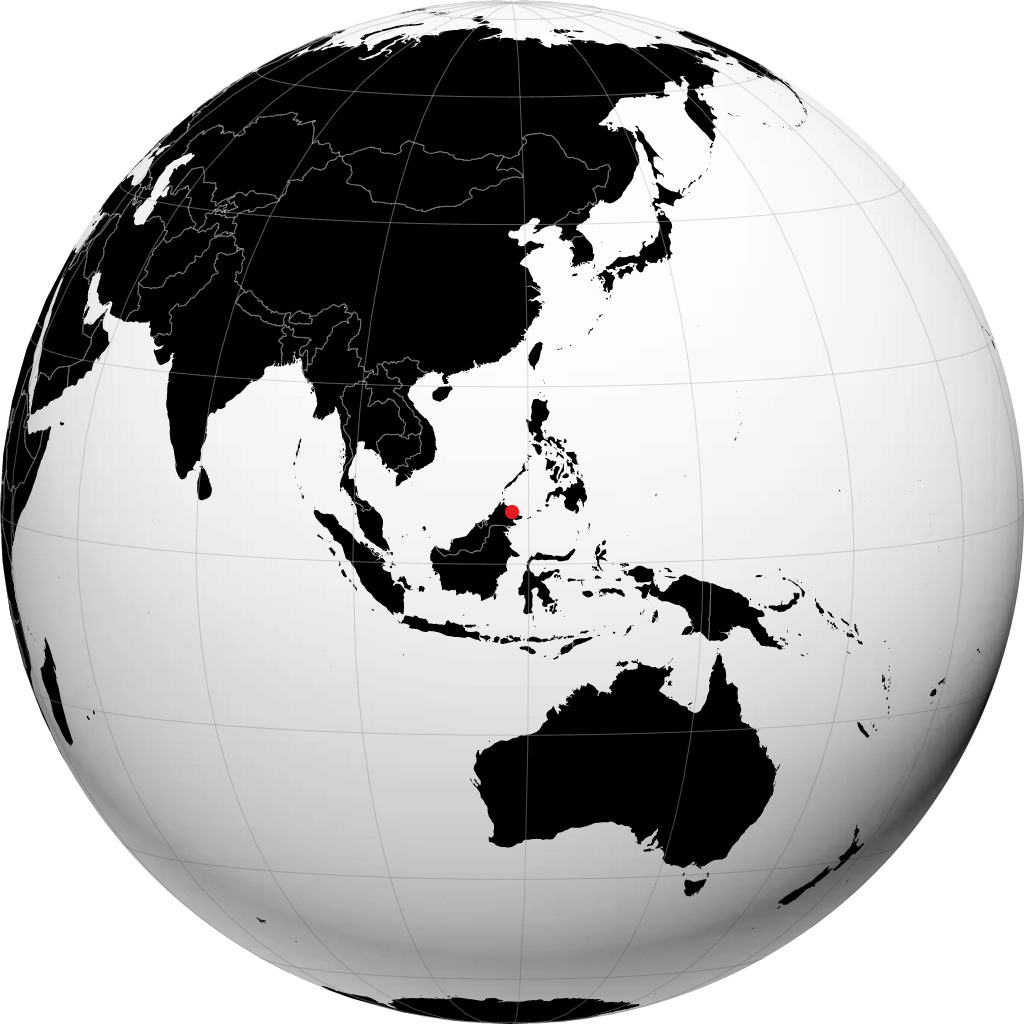 Sandakan en el globo