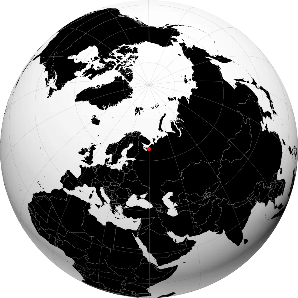 Severodvinsk en el globo