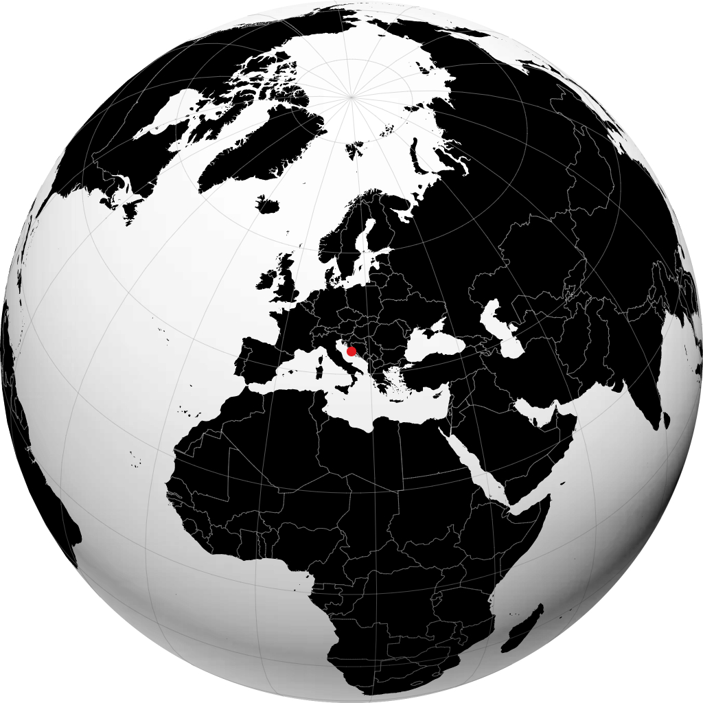 Šibenik en el globo