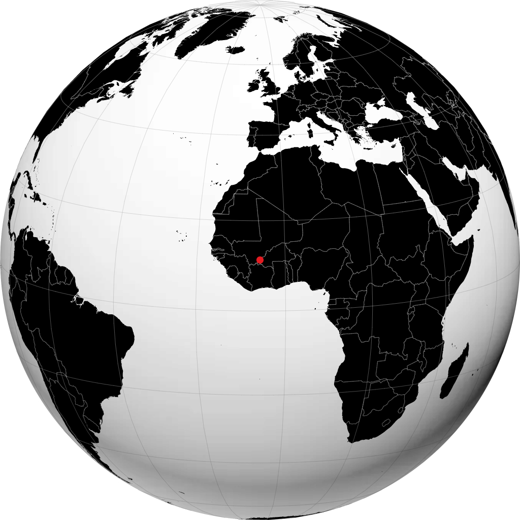 Sikasso en el globo