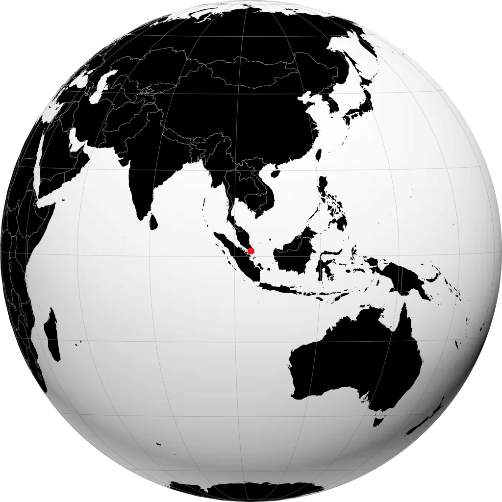Singapur en el globo
