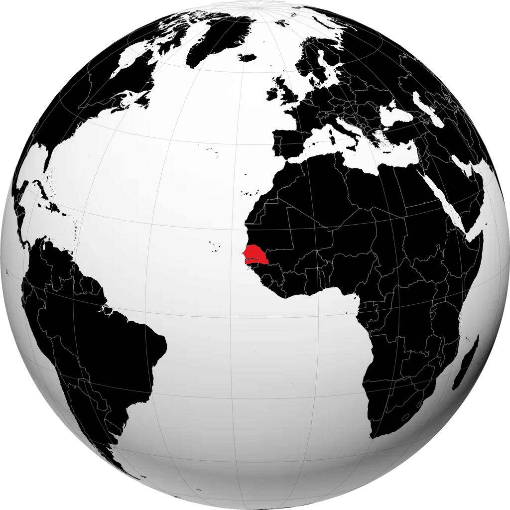 Senegal en el globo