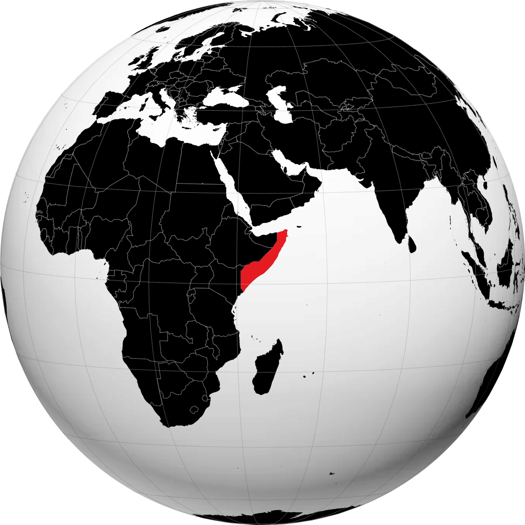 Somalia en el globo