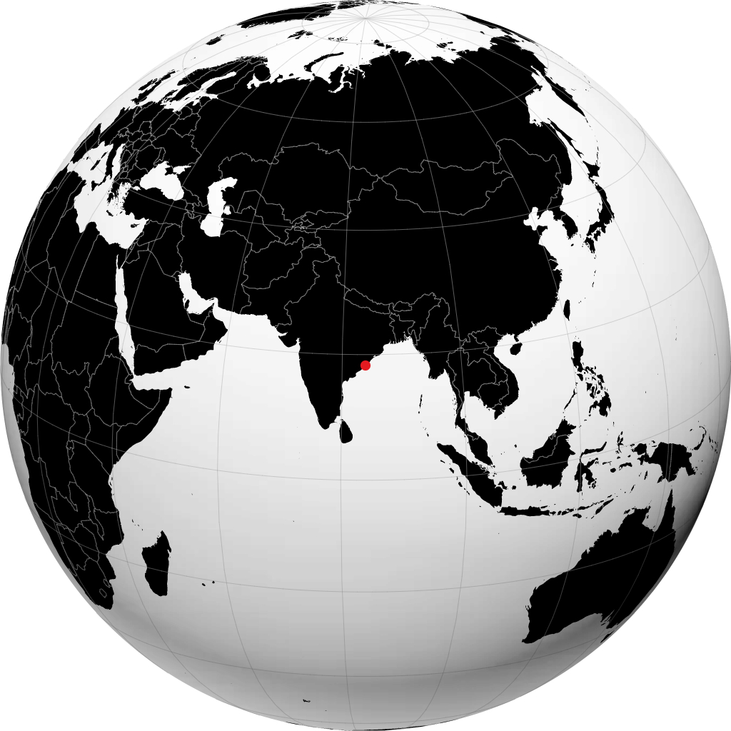 Srikakulam en el globo