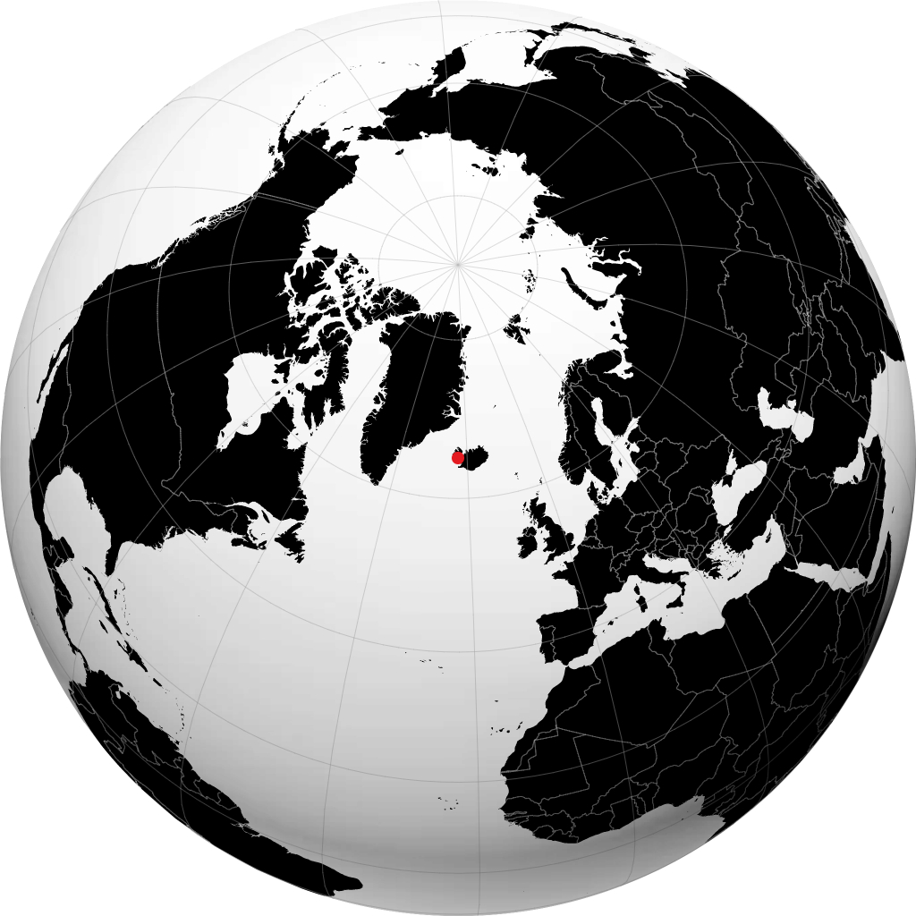 Stykkishólmur en el globo