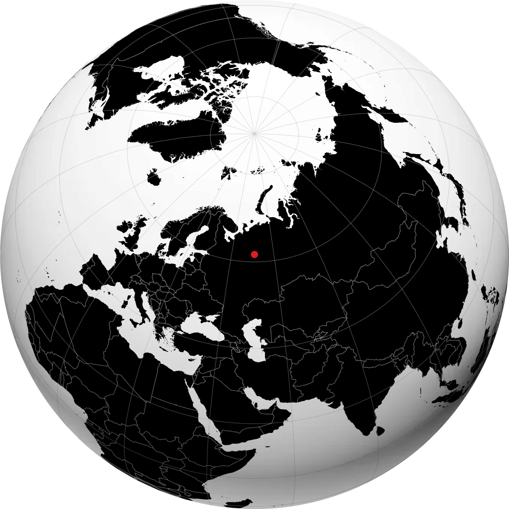 Syktyvkar en el globo
