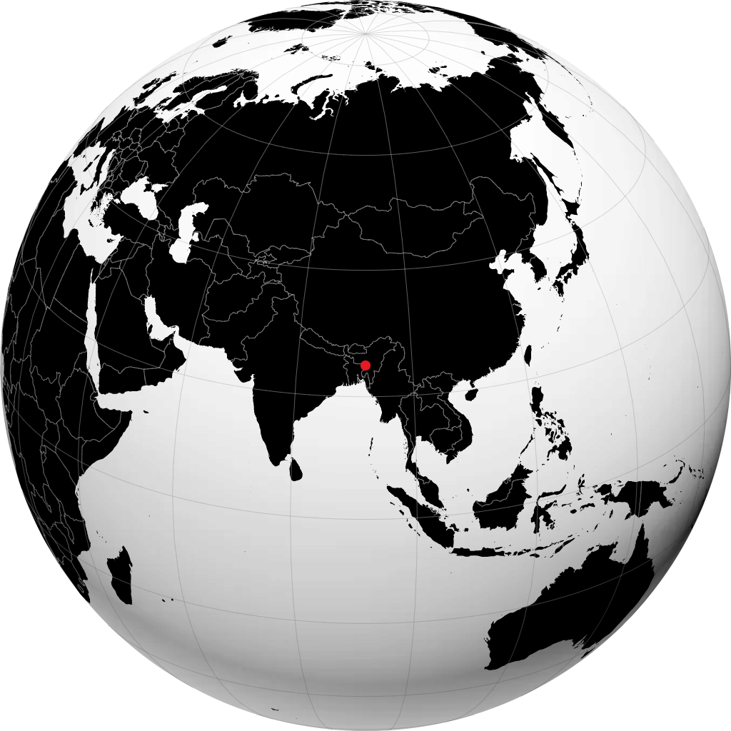 Sylhet en el globo