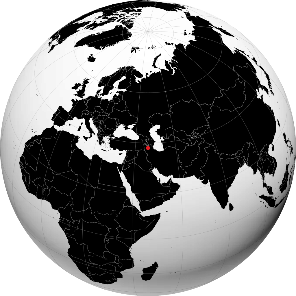 Tabriz en el globo