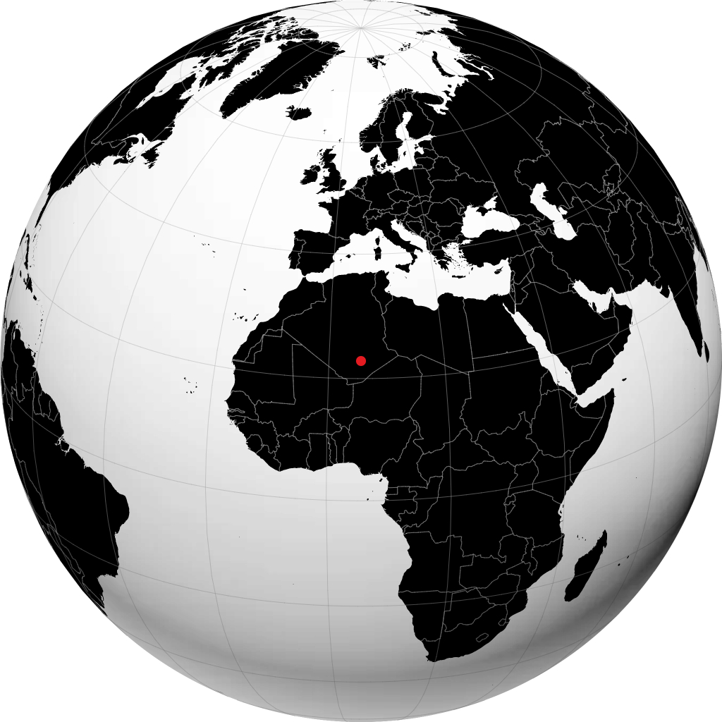 Tamanghasset en el globo