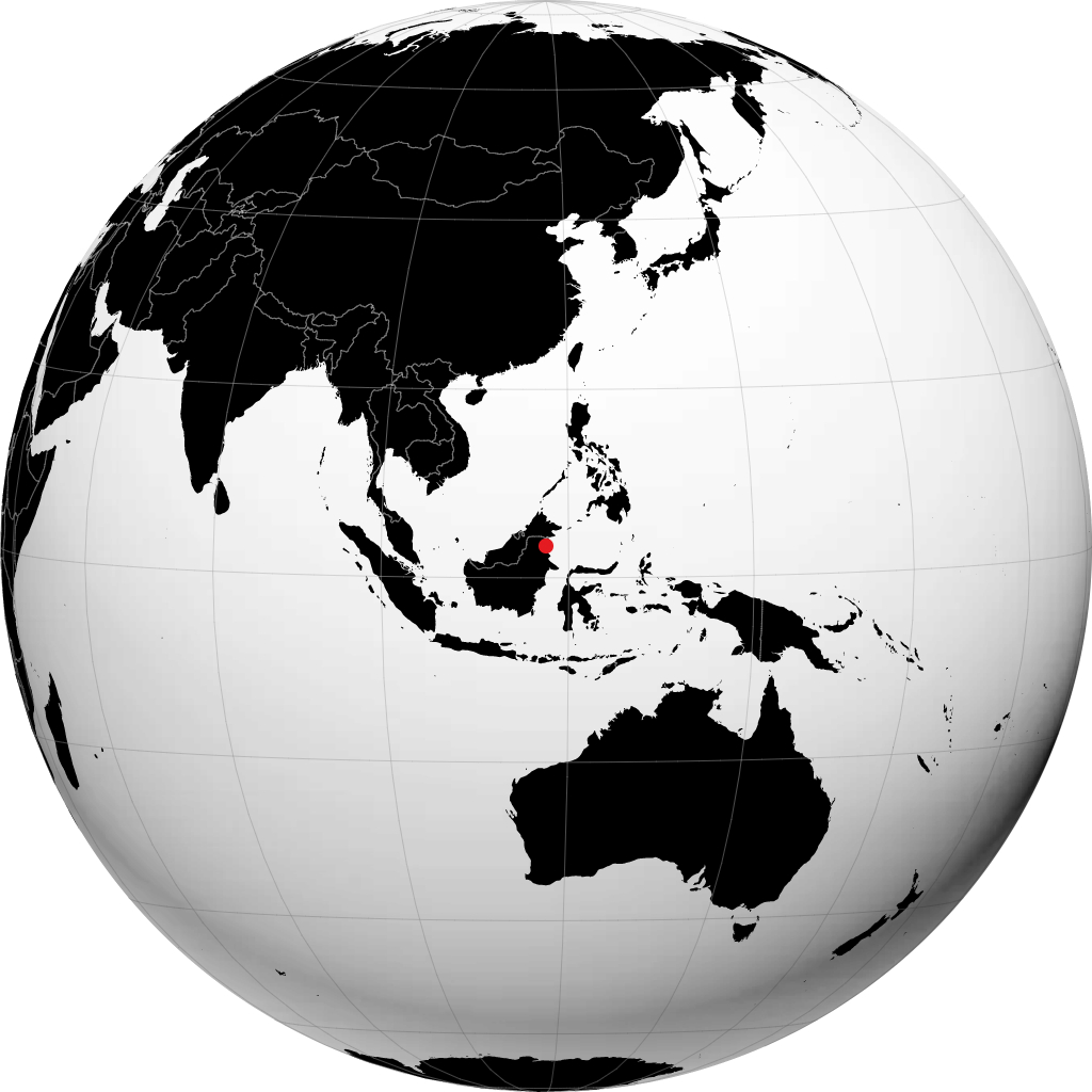 Tarakan en el globo