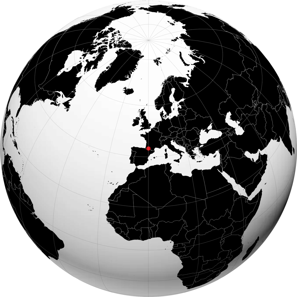 Tarbes en el globo