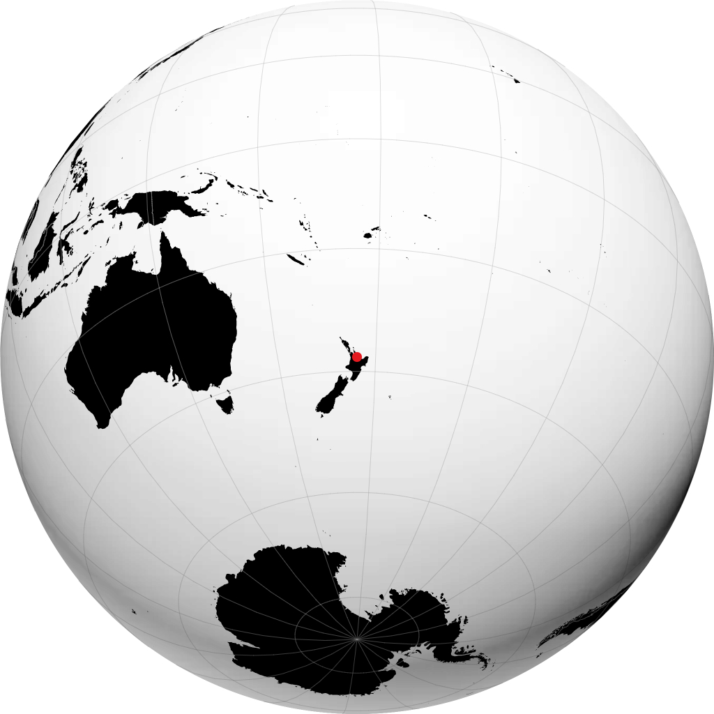 Tauranga en el globo