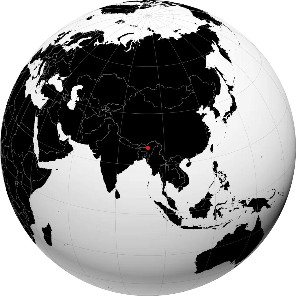 Tezpur en el globo