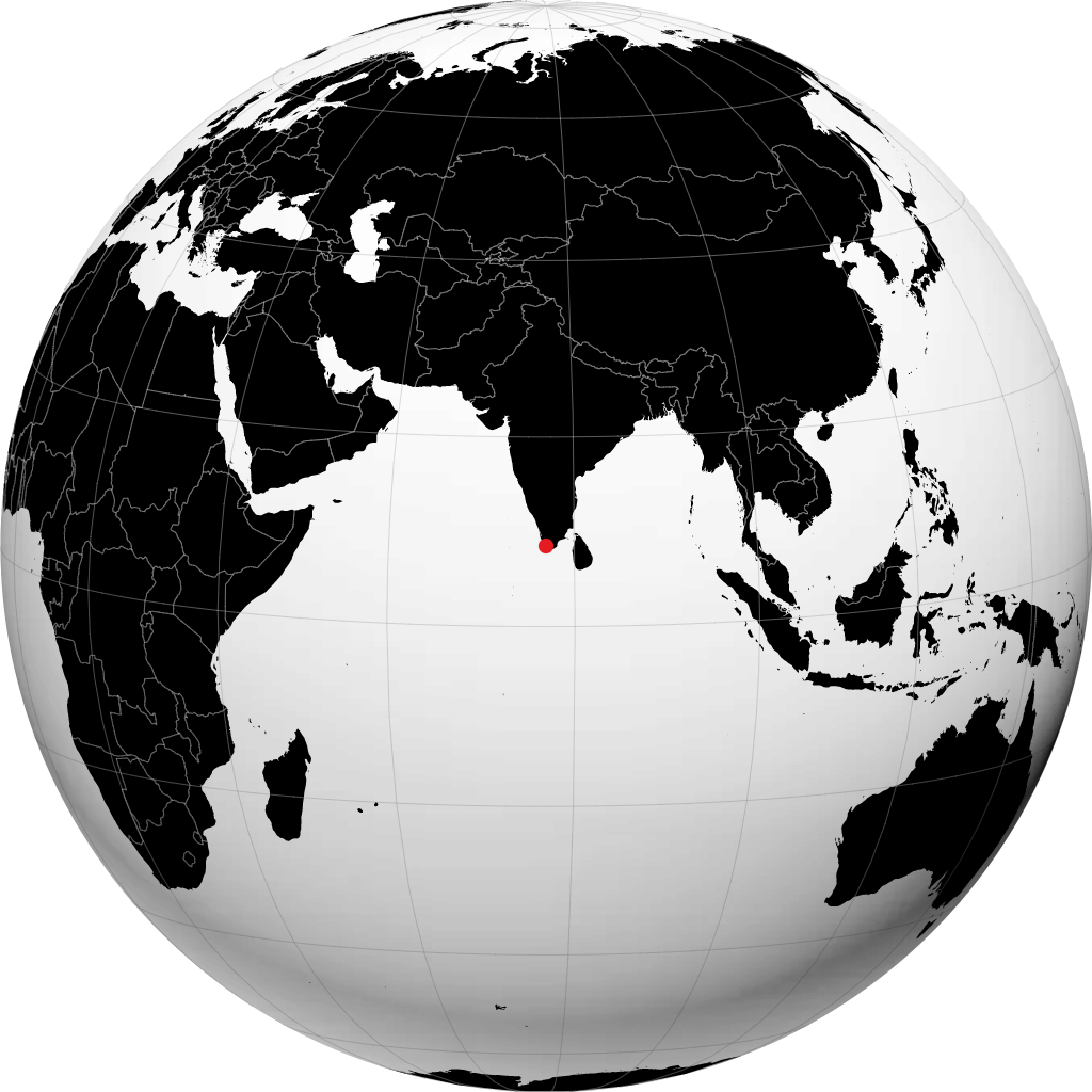 Thiruvananthapuram en el globo