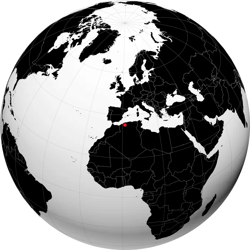 Tiaret en el globo