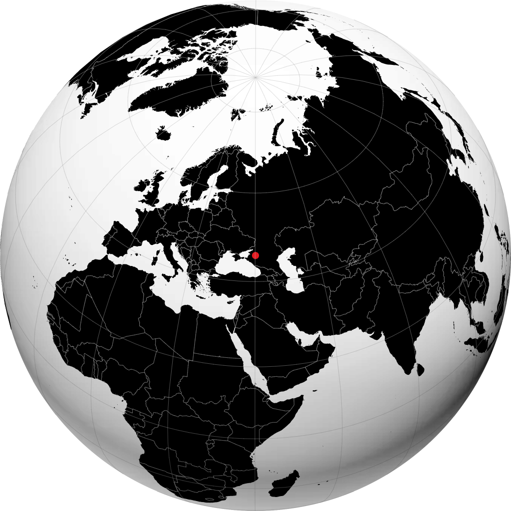 Tikhoretsk en el globo