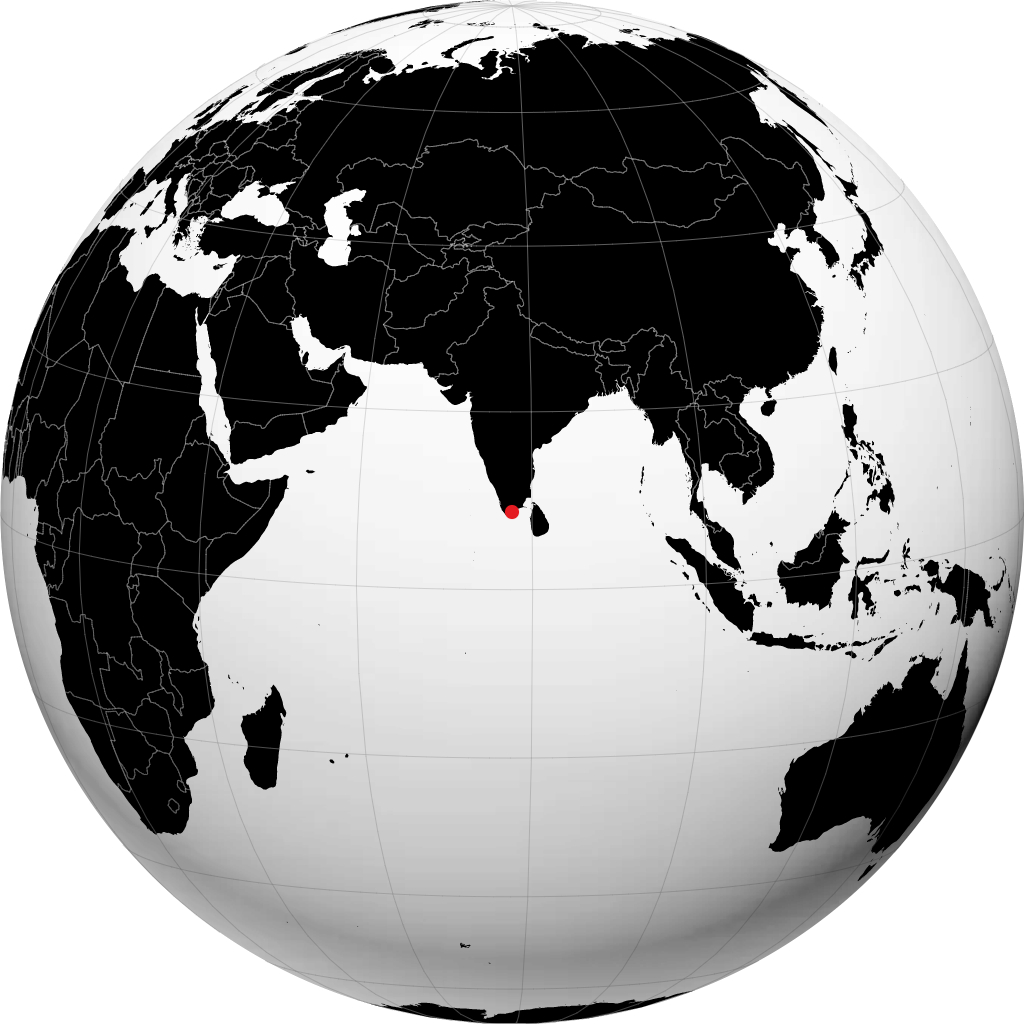 Tirunelveli en el globo
