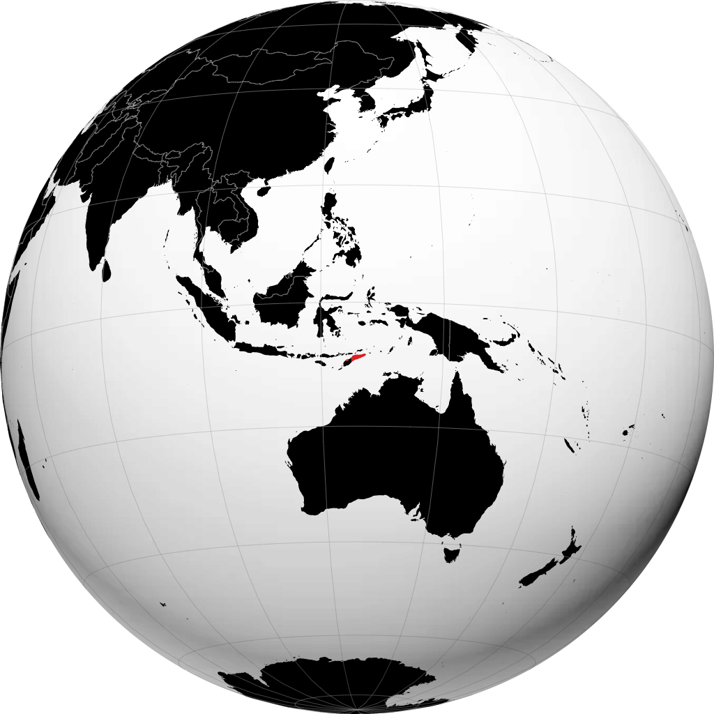 Timor Oriental en el globo