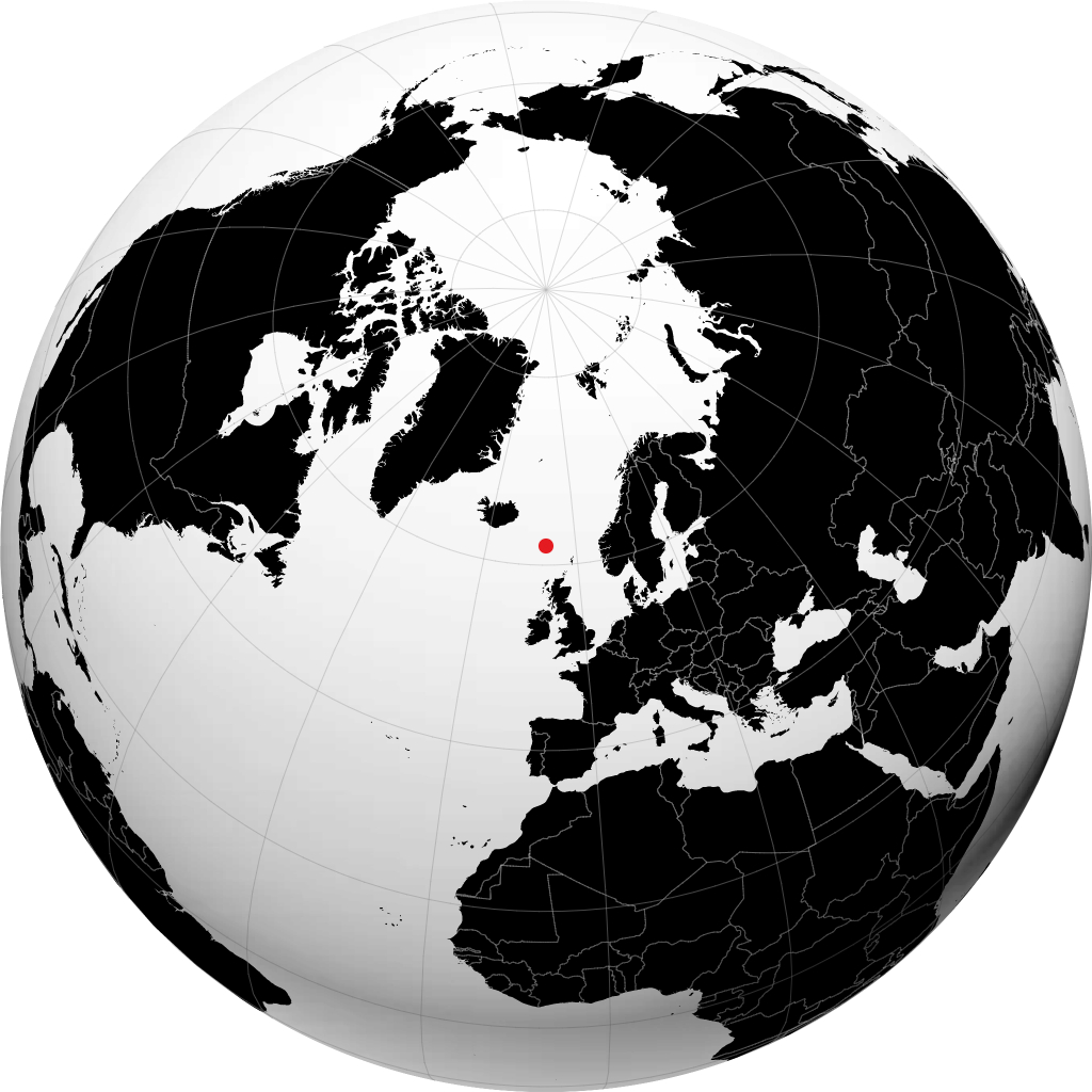 Tórshavn en el globo