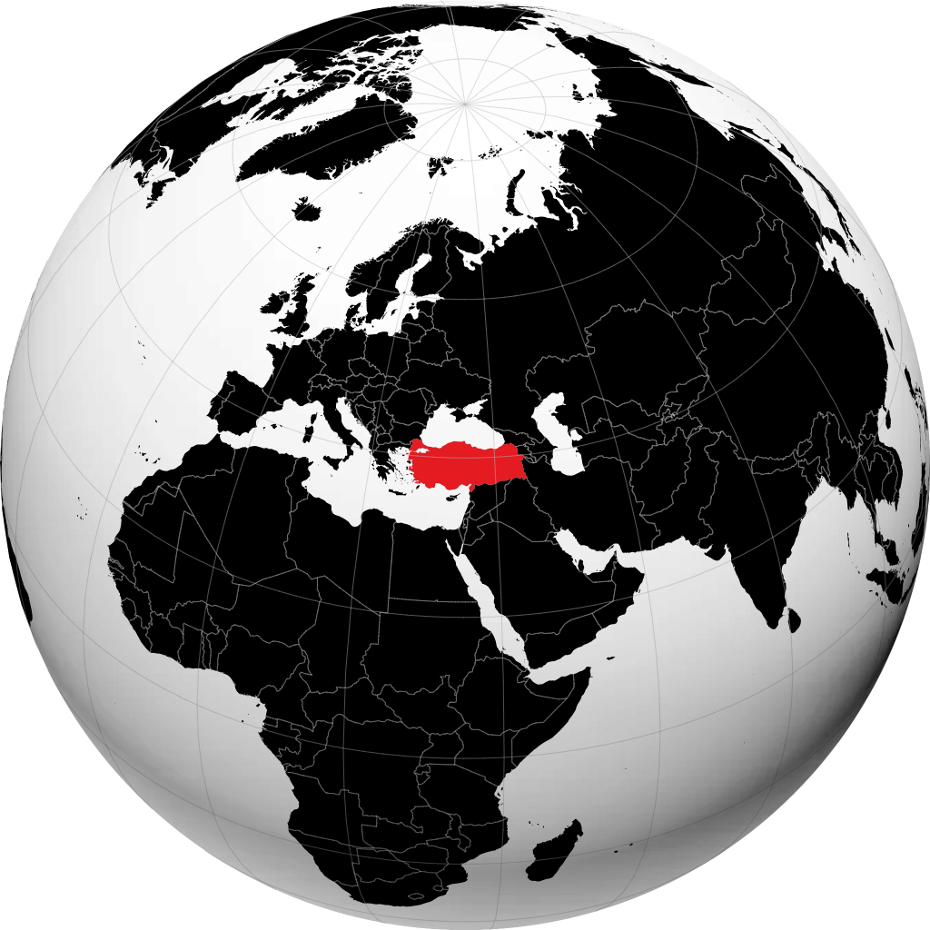 Turquía en el globo