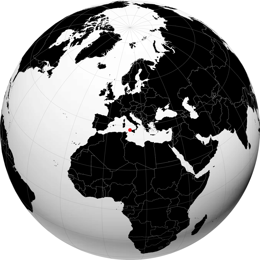 Trapani en el globo