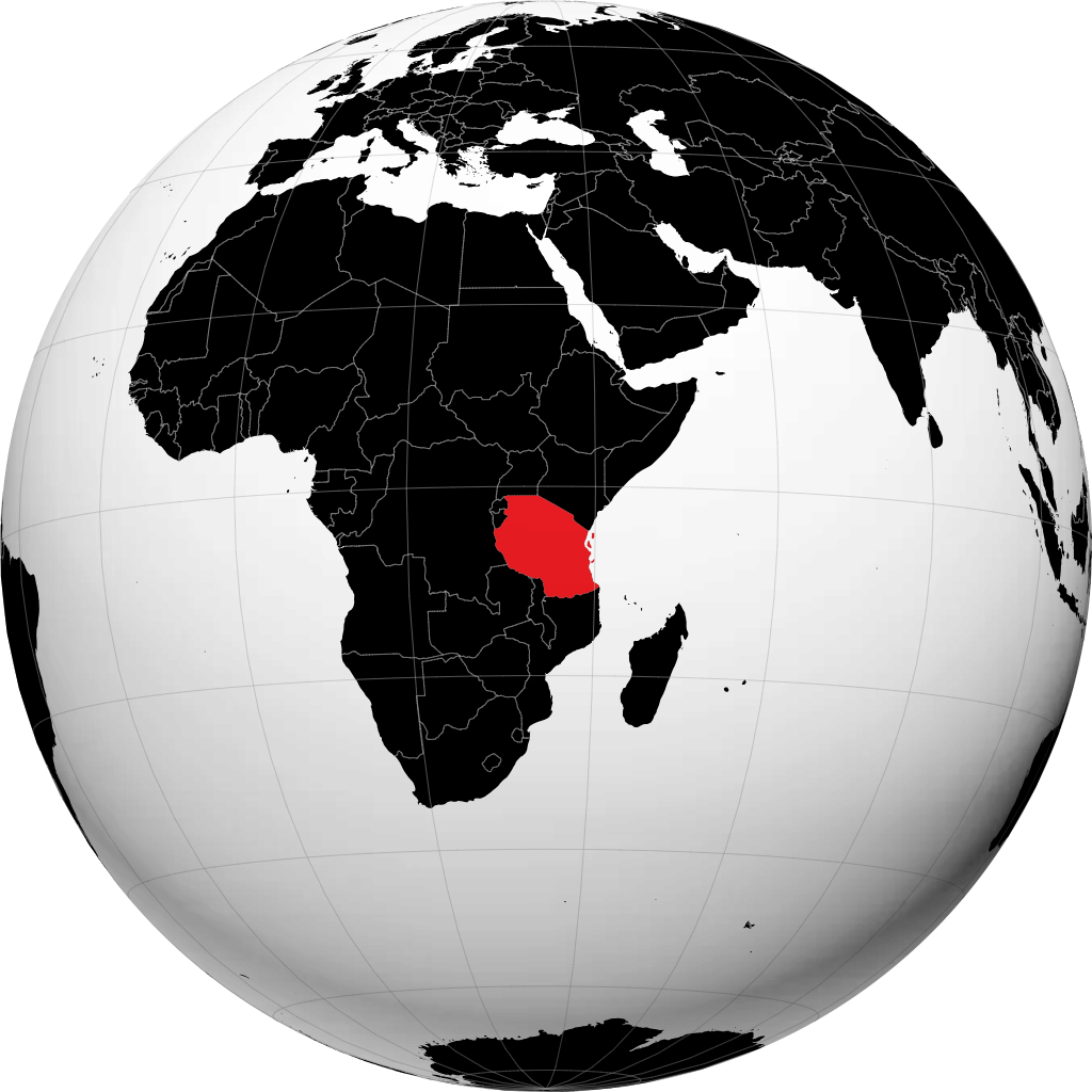 Tanzania en el globo