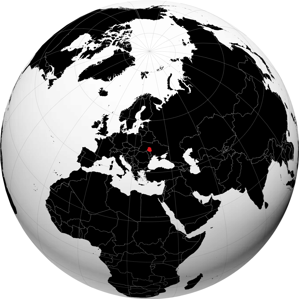 Provincia de Vinnytsia en el globo