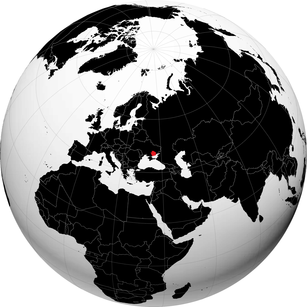 Óblast de Zaporiyia en el globo