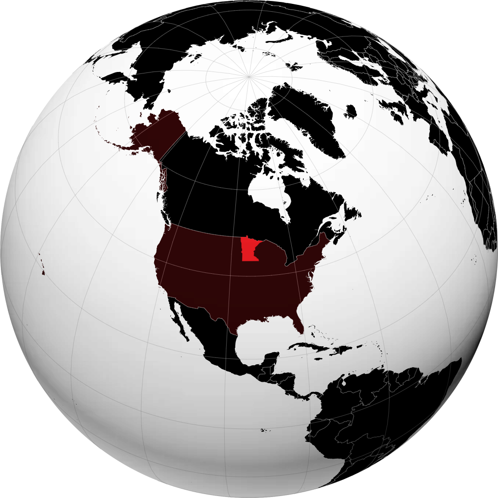 Minnesota en el globo