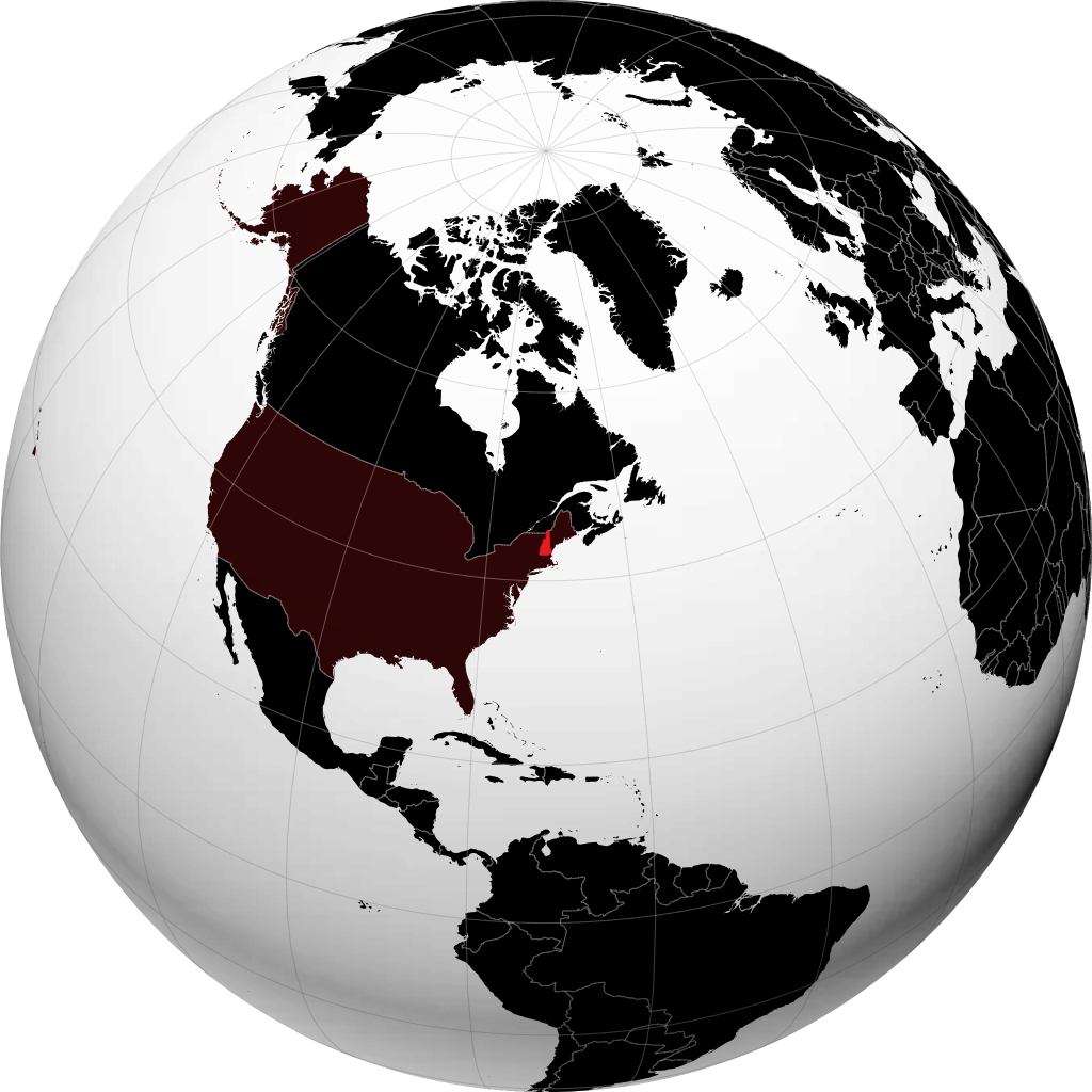 Nuevo Hampshire en el globo