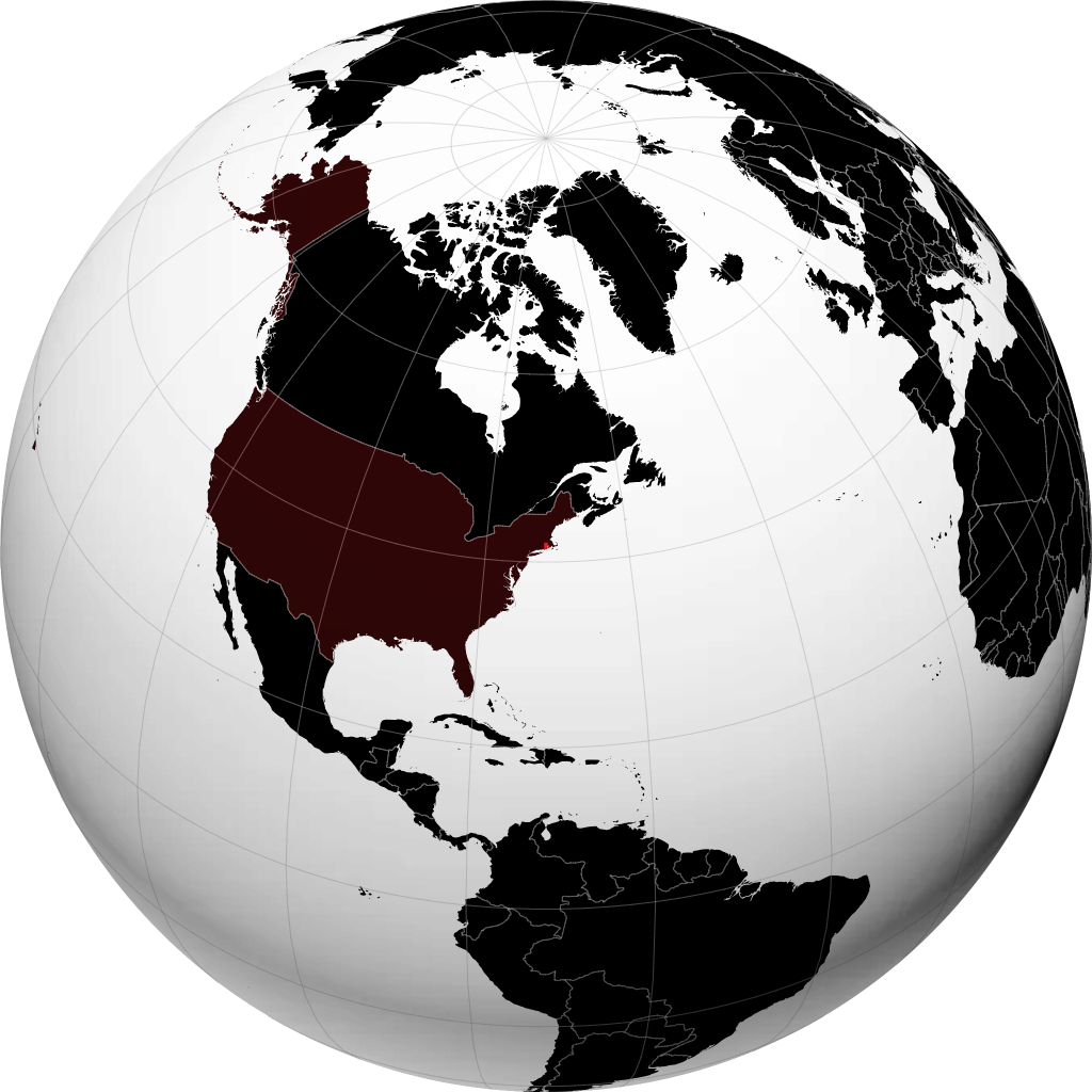 Rhode Island en el globo