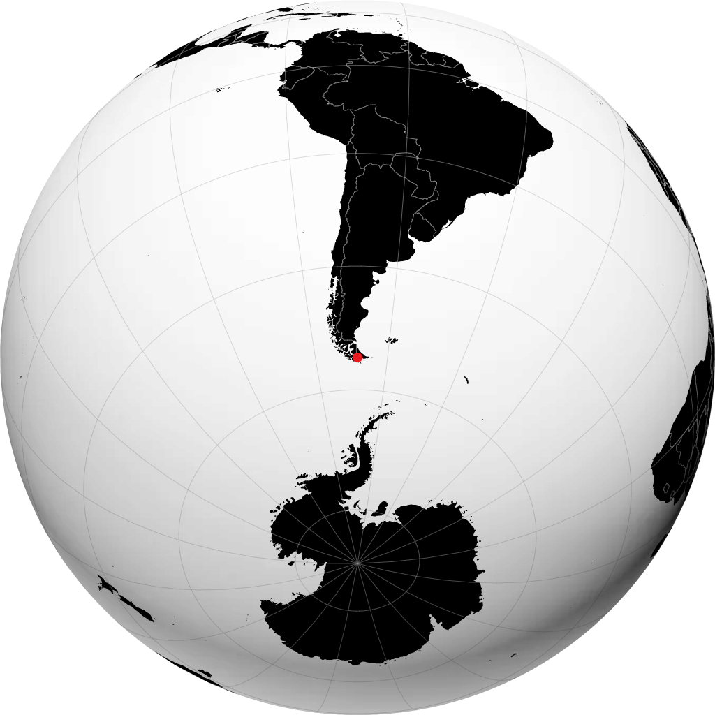 Ushuaia en el globo