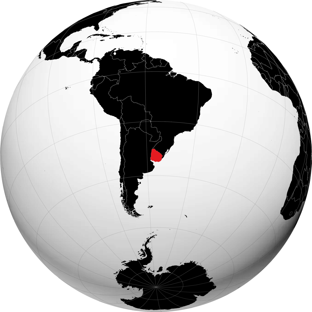 Uruguay en el globo