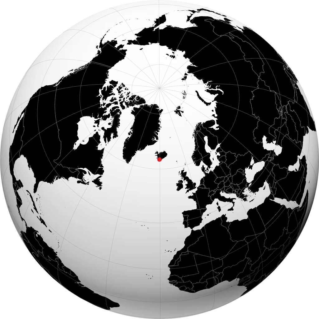 Vestmannaeyjar en el globo