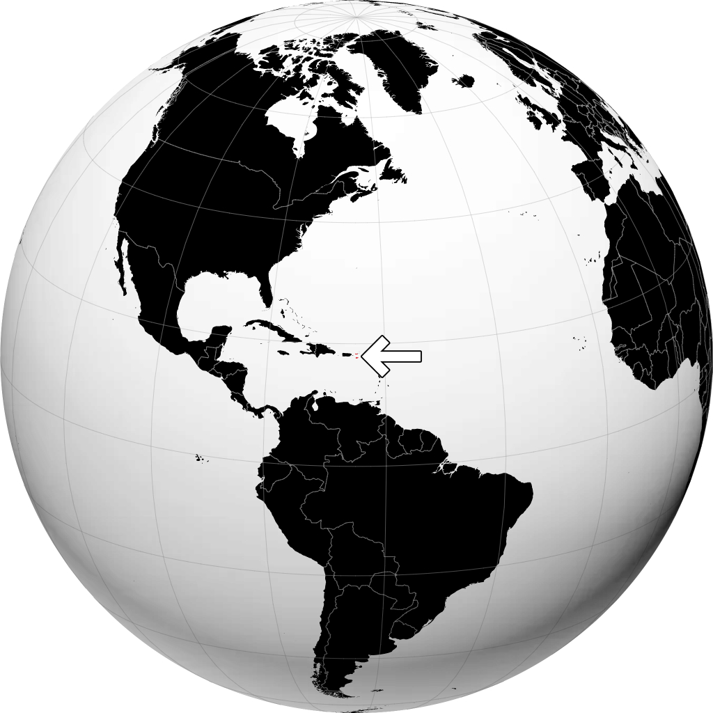 Islas Vírgenes EE.UU. en el globo