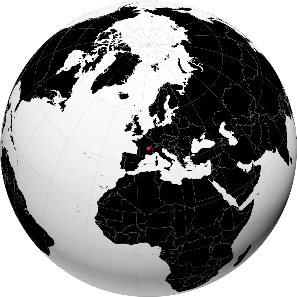 Villeurbanne en el globo