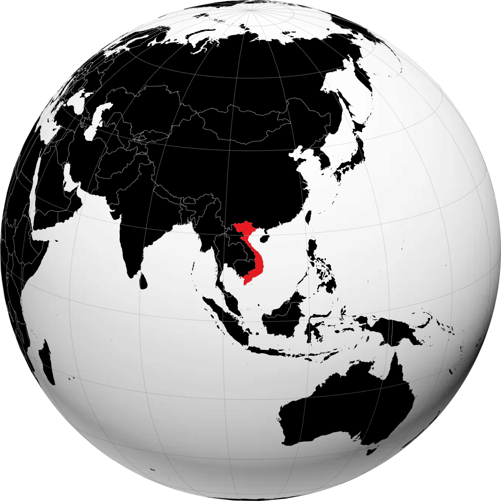 Vietnam en el globo